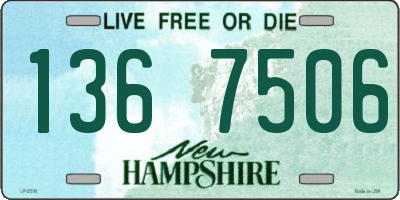 NH license plate 1367506