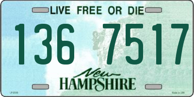 NH license plate 1367517