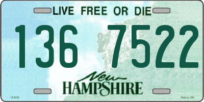 NH license plate 1367522