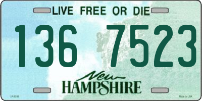 NH license plate 1367523