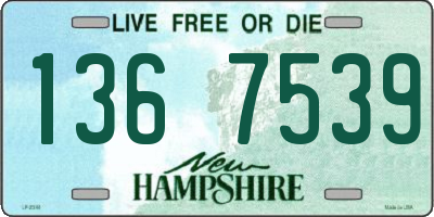 NH license plate 1367539