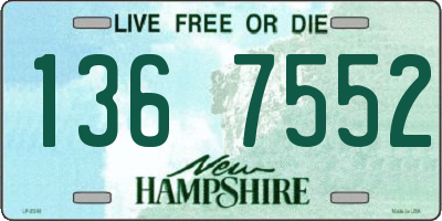 NH license plate 1367552