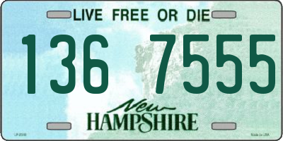 NH license plate 1367555