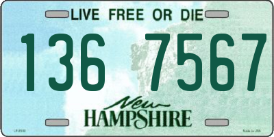 NH license plate 1367567