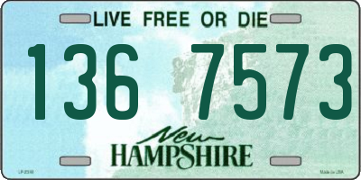 NH license plate 1367573