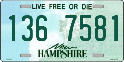 NH license plate 1367581