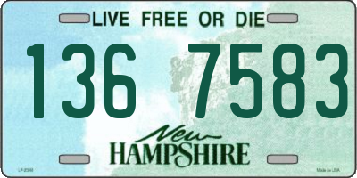 NH license plate 1367583