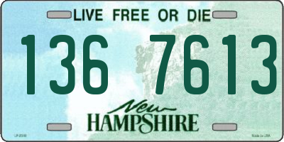 NH license plate 1367613