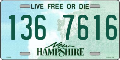 NH license plate 1367616