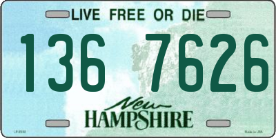 NH license plate 1367626