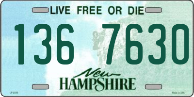 NH license plate 1367630