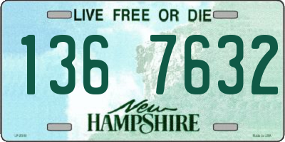 NH license plate 1367632