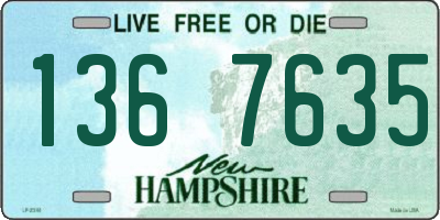 NH license plate 1367635
