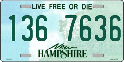 NH license plate 1367636