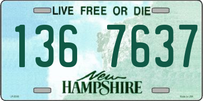NH license plate 1367637