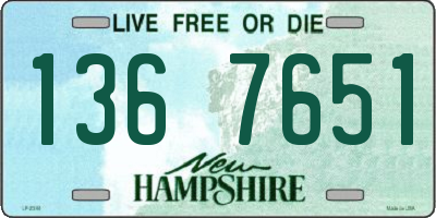 NH license plate 1367651
