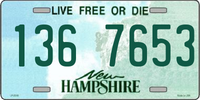 NH license plate 1367653