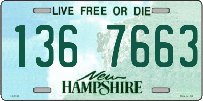 NH license plate 1367663
