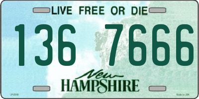NH license plate 1367666