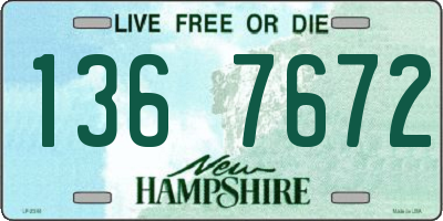 NH license plate 1367672