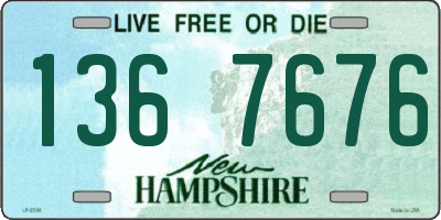 NH license plate 1367676