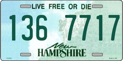 NH license plate 1367717