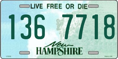 NH license plate 1367718