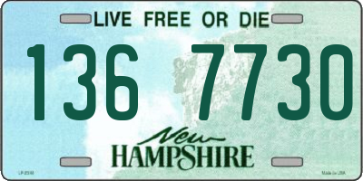 NH license plate 1367730