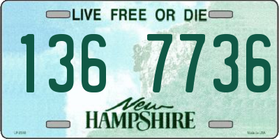 NH license plate 1367736