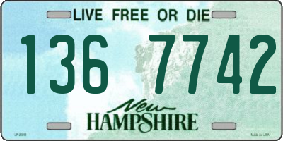 NH license plate 1367742