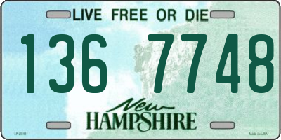 NH license plate 1367748