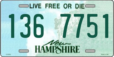 NH license plate 1367751