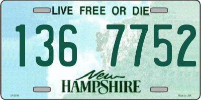 NH license plate 1367752