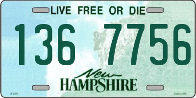 NH license plate 1367756