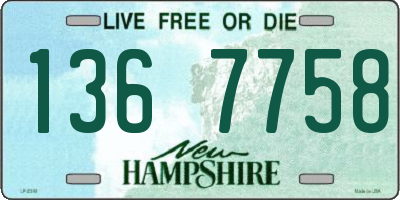 NH license plate 1367758