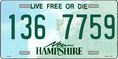 NH license plate 1367759