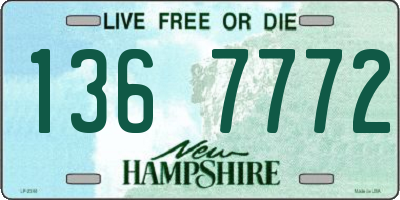 NH license plate 1367772