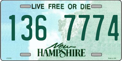 NH license plate 1367774
