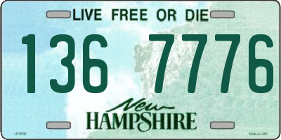 NH license plate 1367776