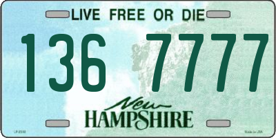 NH license plate 1367777