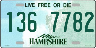NH license plate 1367782