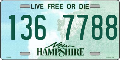 NH license plate 1367788