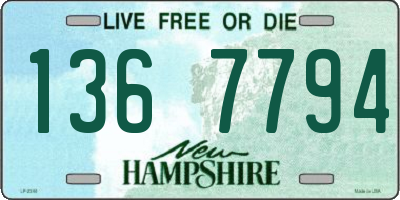 NH license plate 1367794