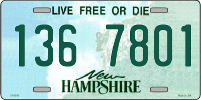 NH license plate 1367801