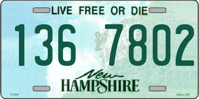 NH license plate 1367802