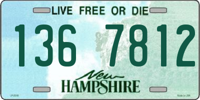 NH license plate 1367812
