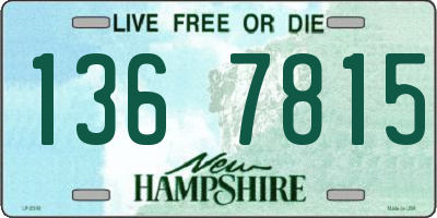 NH license plate 1367815