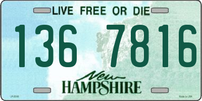 NH license plate 1367816