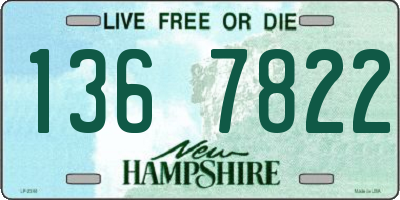 NH license plate 1367822