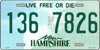NH license plate 1367826